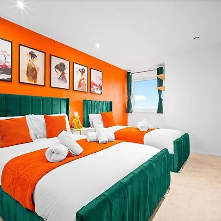Spacious 2 Bed Apt B'Ham Cc With Parking Sleeps 7 Birmingham Bagian luar foto